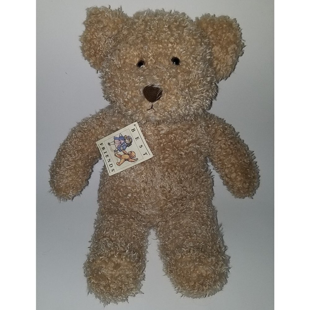 VTG Yangjee Tan Teddy Bear Plush Curly Fuzzy Brown